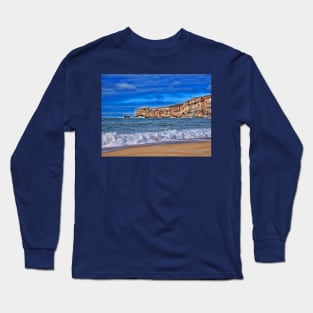 Atlantic Ocean. View from Nazare village, Portugal Long Sleeve T-Shirt